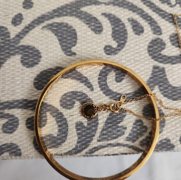 SOLD Marc By Marc Jacobs Gold and Blue Enamel Bracelet and Necklace NWOT - Picture 4 of 5